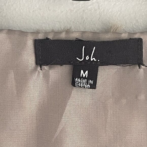 Faux Fur Coat Size M Joh Hook Closure Faux Fur Lilac Gray Cream Brown Fuzzy - Picture 4 of 16